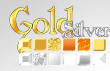  12 PS styles of gold, white gold and other metal effects