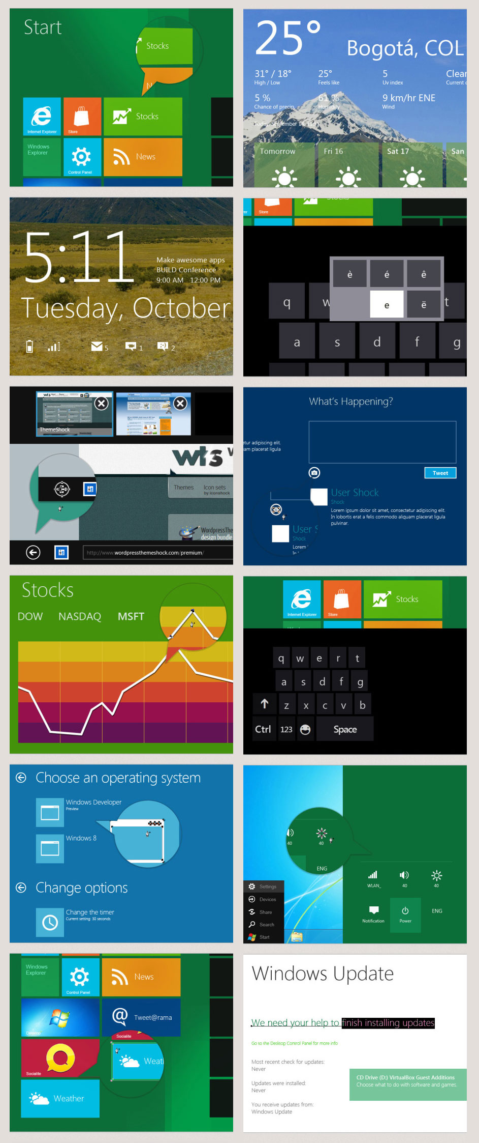 Windows 8 Metro GUI PSDԴļ