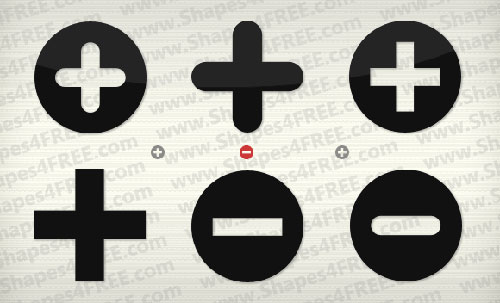  Plus minus symbol PS custom shape