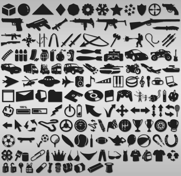  150 customized PS shapes