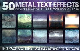  10 metal special text special effect PS styles