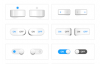  8 exquisite switch UI, PSD source file