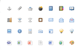  149 small GIF icons commonly used in web pages