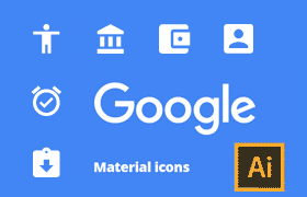  Material Design vector icon, AI source file