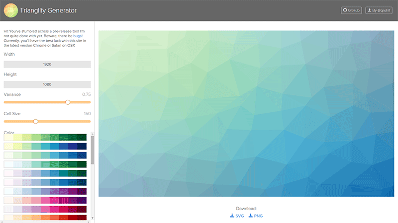 α - Trianglify 