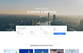  PSD template of high-end travel agency website